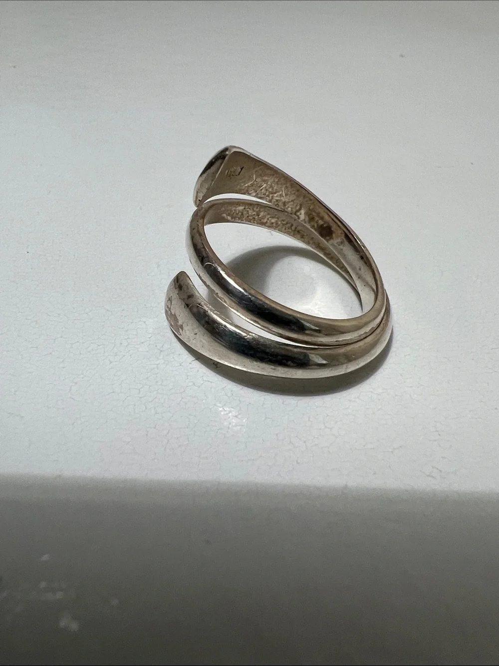 Modern Open-Ended Silver Wrap Ring - Polished 925 Sterling Silver- Heirloom
